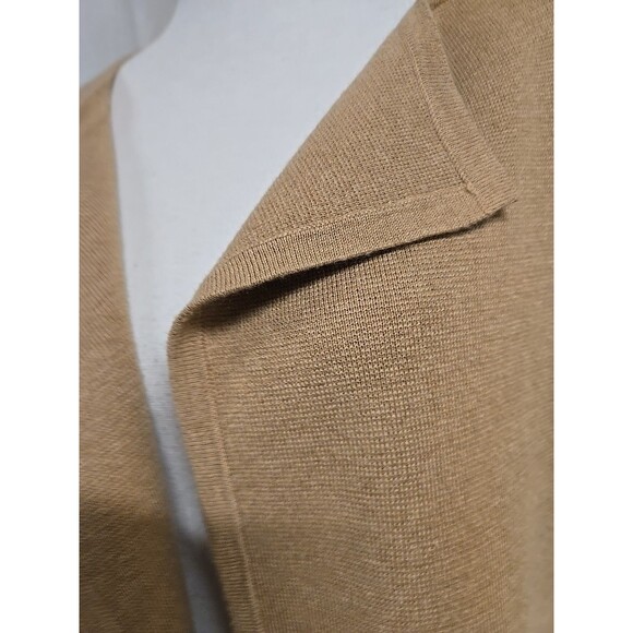 J.CREW Juliet Collarless Sweater Blazer Long Cardigan Khaki Beige Women’s Size M - Picture 4 of 11